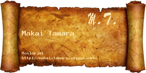 Makai Tamara névjegykártya